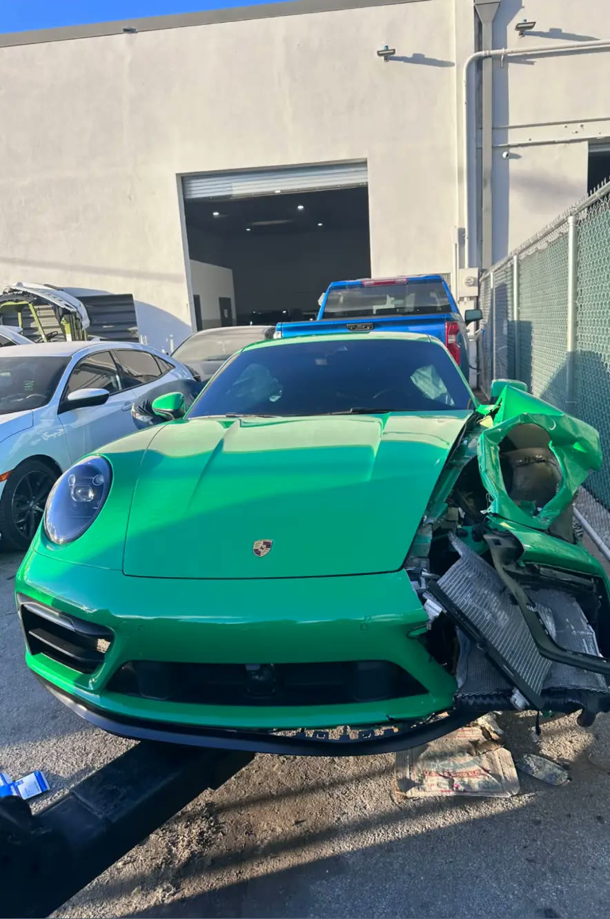 Porsche 911 before repair